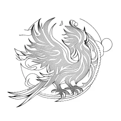 Psychedelic Phoenix Bird