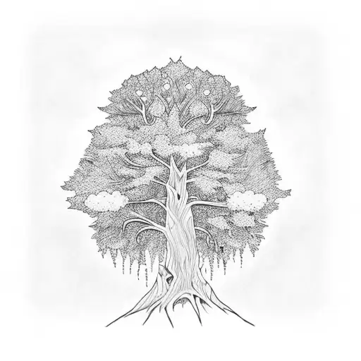 Dark Tree With Many Details