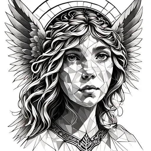 Hey Angel Girl Face With A Halo Symbolizing