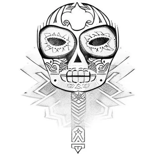 Aztec Day Of The Dead Luchador