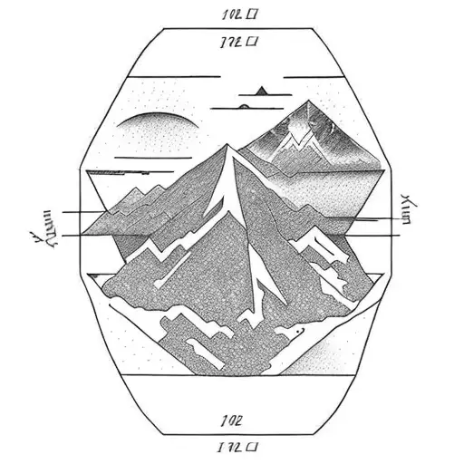 It Should Be A Fineline Tattoo That Shows Mountain And Data