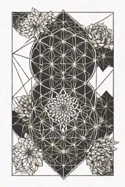 Flower Of Life Showing Love Versus Dark Side Of Life