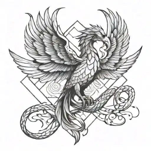 Phenix Fighting With A Snake