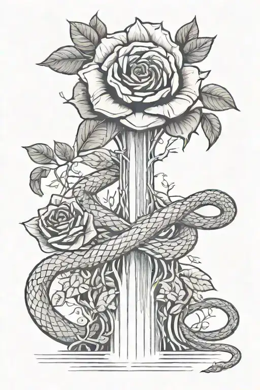 Snake Rose Tree Waterfall