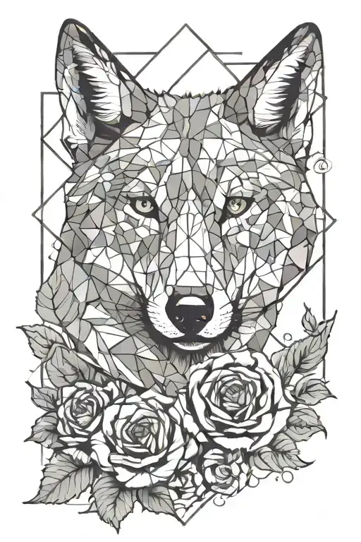 Wolf And Roses