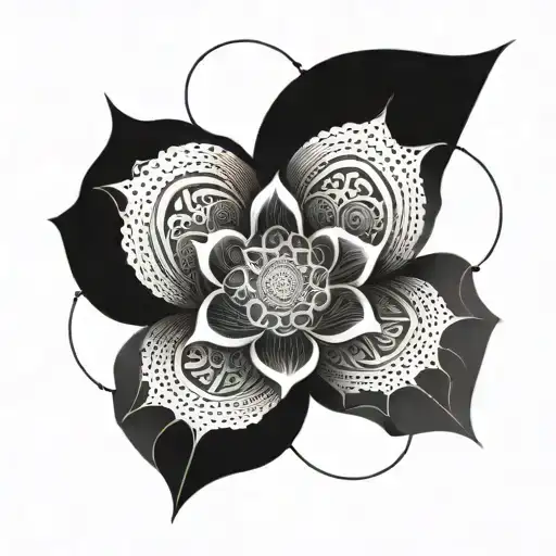 Lotus Mandala Dot Work
