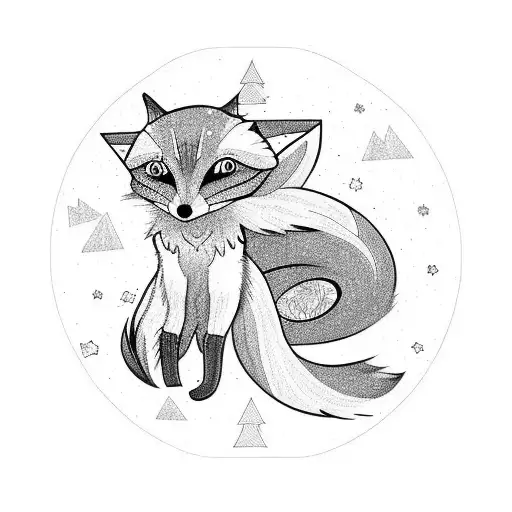 Space Fox With Tail