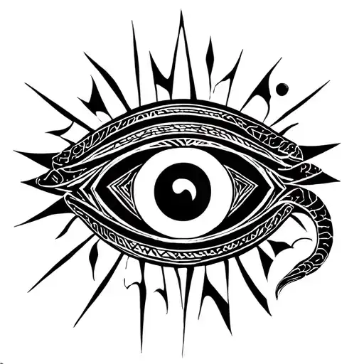 Snakes Third Eye Symbol Integrated