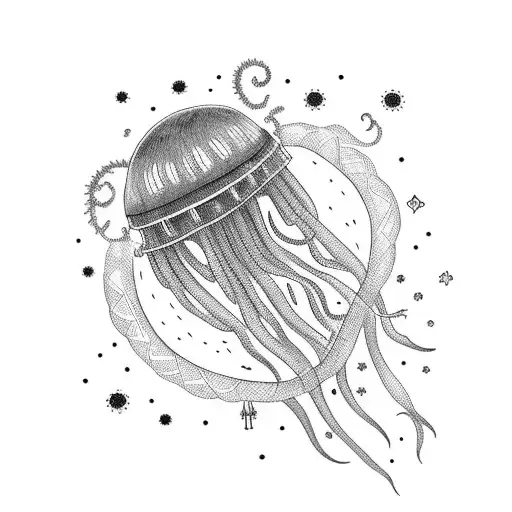 Jellyfish As A Ufo In Space