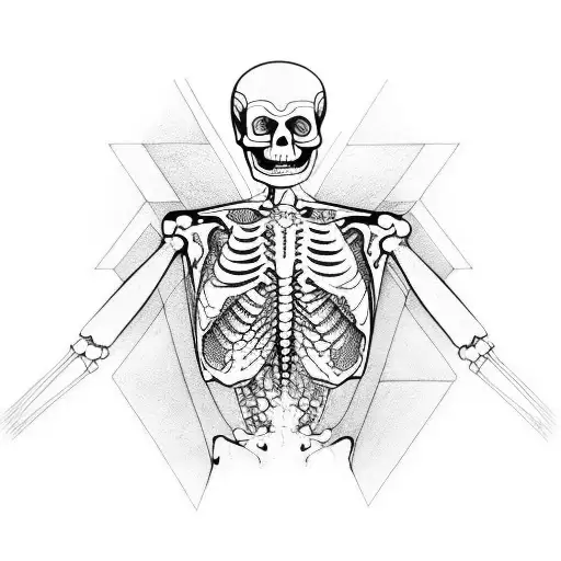 Body Half Skeleton Half Tissue