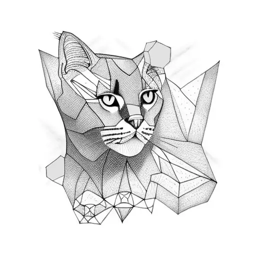 The Face Of A Black Cat With Yellow Eyes