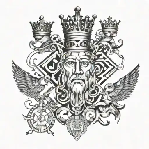 King And Money Tattoo