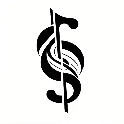 Money And Gym And Music Notes Tattoo