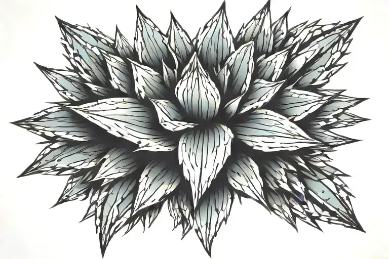 Agave Leaves Geometric Band