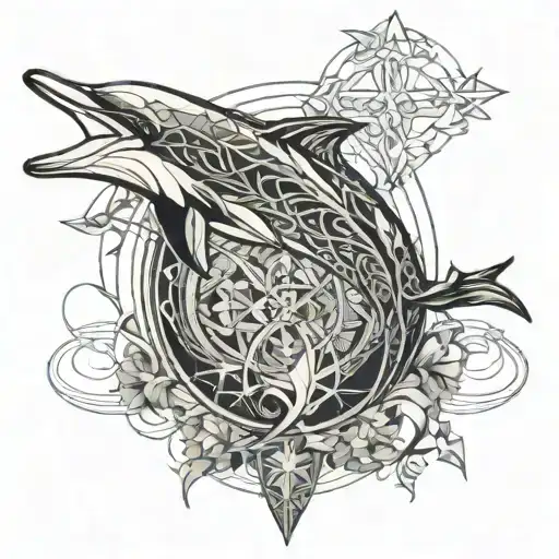 Dolphin And Cross
