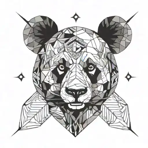 Panda Face Ganster Mandela Style Mixed