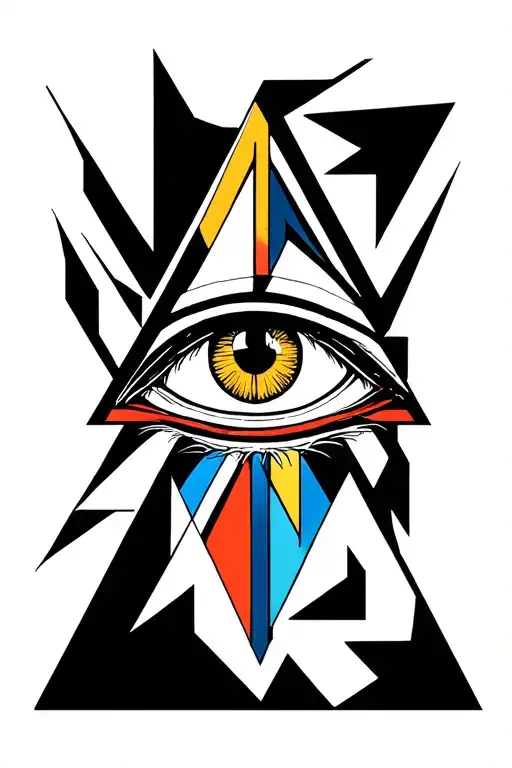 Triangle With A Color Eye