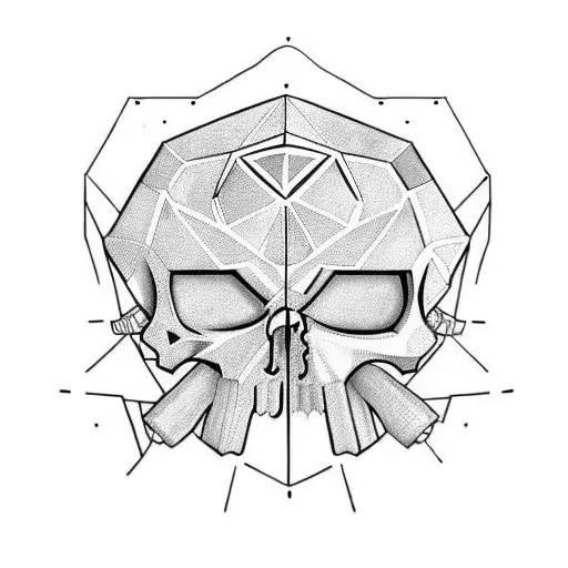 Cyberpunk Punisher Skull