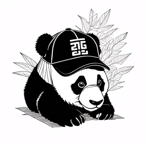 Panda With A Cap