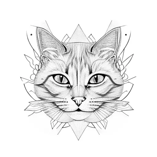 Orange White Cat Whit Infinite Symbol