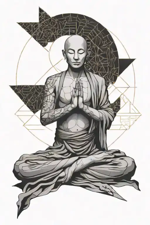 Buddhist Monk Meditating