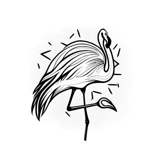 Flamingo With One Beak