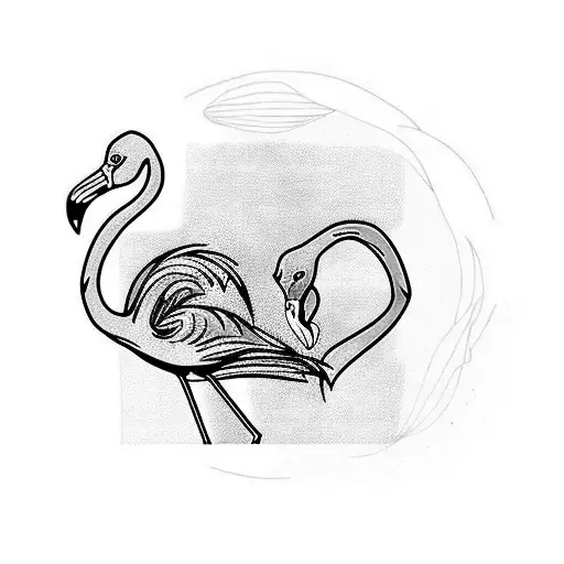 Flamingo Loveheart