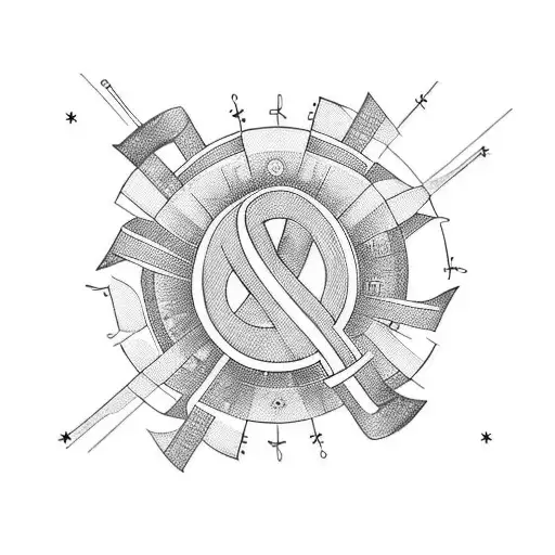 Breast Cancer Ribbon With A Date Inside Of It