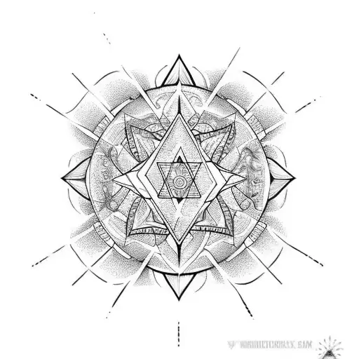 Alchemical Mandala Arrow Botanical Design