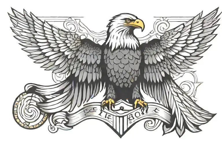Eagle With Banner Saying Pete