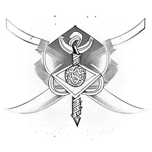 Lung Cancer Symbol With A Dagger