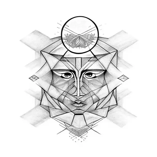 Abstract Two Faces Forming A Third Face