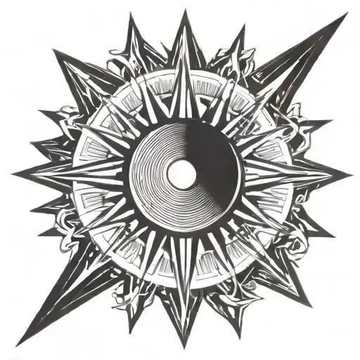 Sun With 14 Rays Beaming