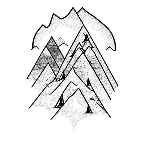 Skis And Mountain With Name Pop-pop