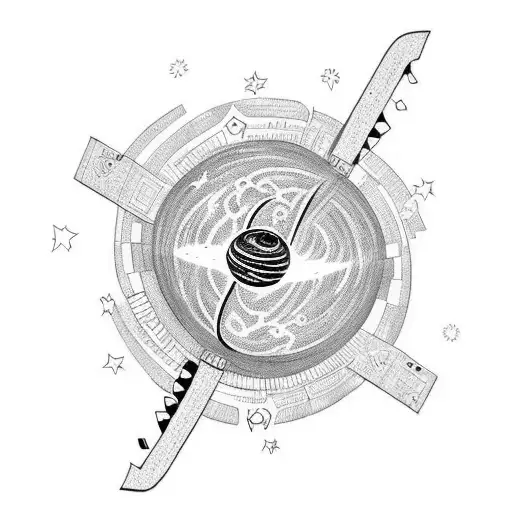 Black Hole Sucking In The Universe With A Heart In The Middle