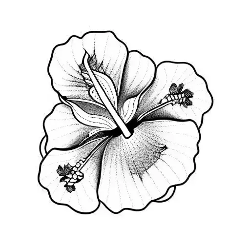 Lighthouse With Hibiscus Flowers