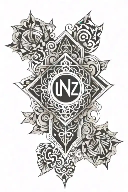 Name 'Unniz' With Love Symbol Surrounded