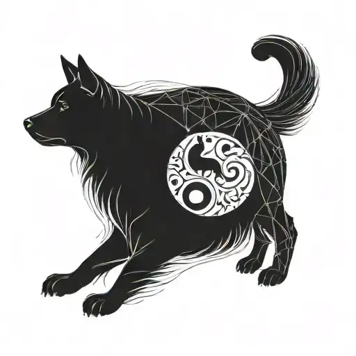 Ying Yang Dog And Cat