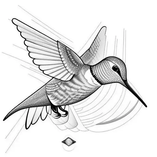 Hummingbird Shape With 'Jc'