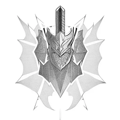 Lord Os The Rings Sword And Ring Minimalist