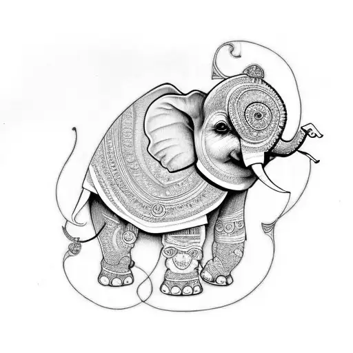 A Majestic Tardigrade With Elephant Ears Sittng Like Ganesha