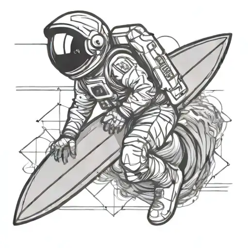Astronaut On A Surf Board