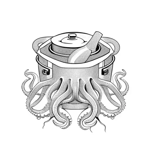 Octopus In Cooking Pot