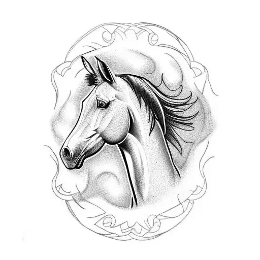 Branding Tattoo Of A Mare With The Initial J Tattoo