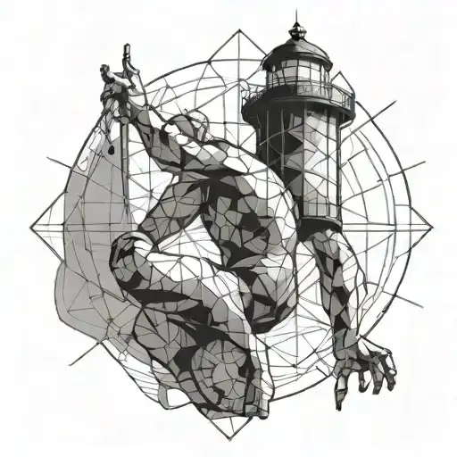 Atlas Holding The World Lighthouse