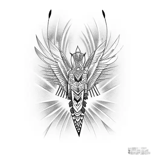 Navajo Symbols Feather Thunderbird Tracks Humming Bird Facing Arrows