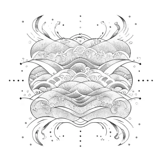 Circuit Board Ocean Wave Attached