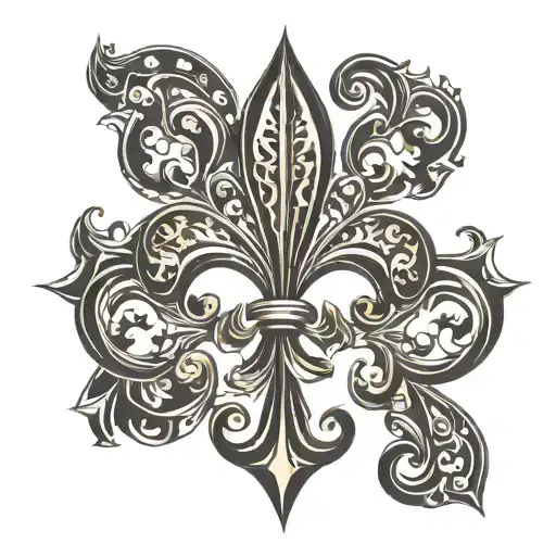 Fleur De Lis With Reference To The Letter H As It Is The Name Of My Son Hugo