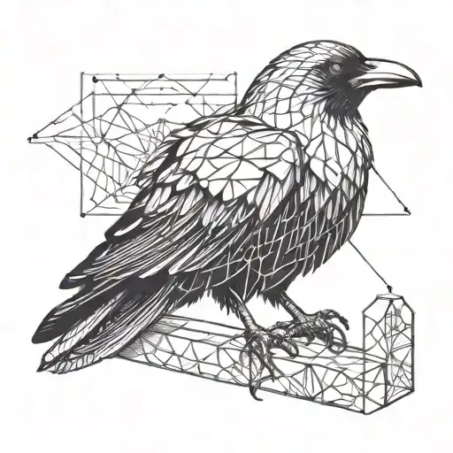 Crow Perched On A Computer