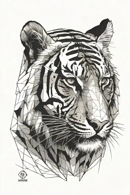 Sketchy Tiger Face